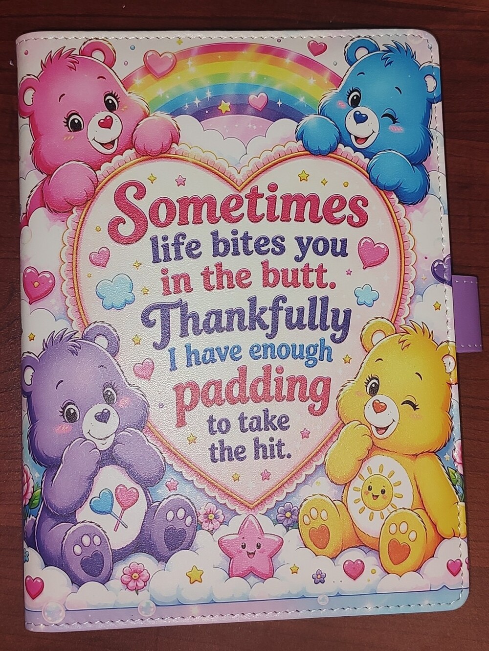 New! A5 Sometimes Life... Carebear Binder Notebook With Paper, Divider Set